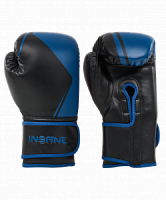 Перчатки боксерские INSANE MONTU IN23-BG500, ПУ, синий, 10 oz 
